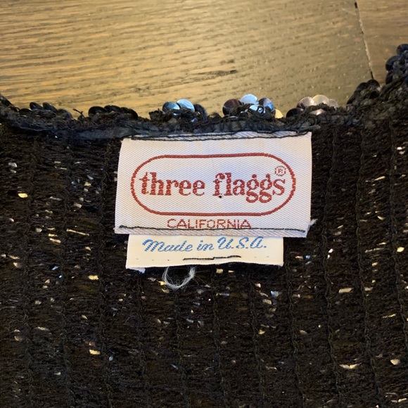 Vintage Silver Sequin Open Front Cardigan - Picture 4 of 4